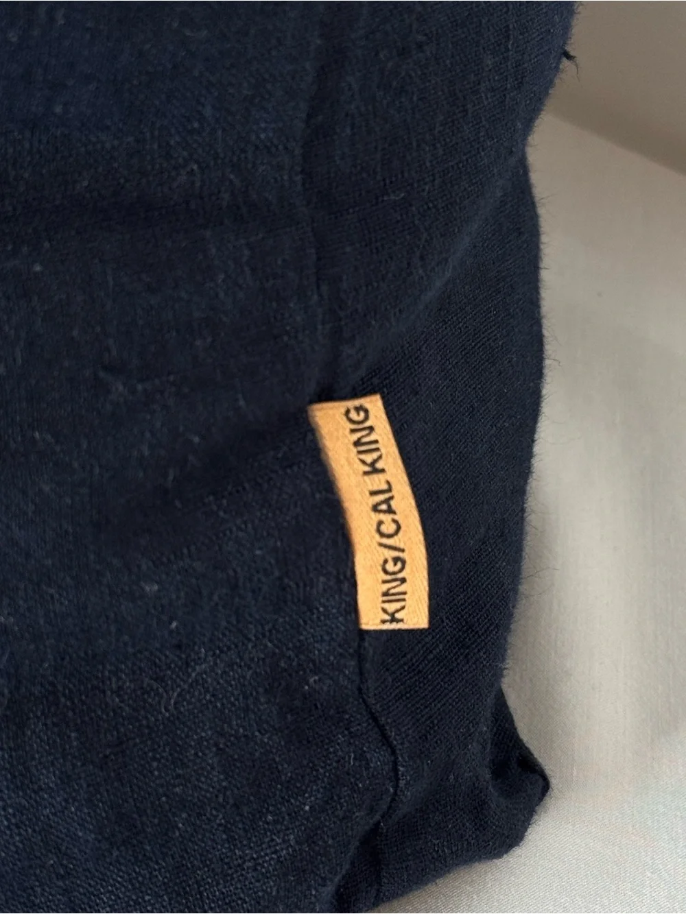 Quince European Linen Duvet Cover Set Navy King/Cal King